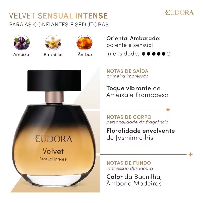 EUDORA DES COL�NIA VELVET SENSUAL INTENSE 100ML
